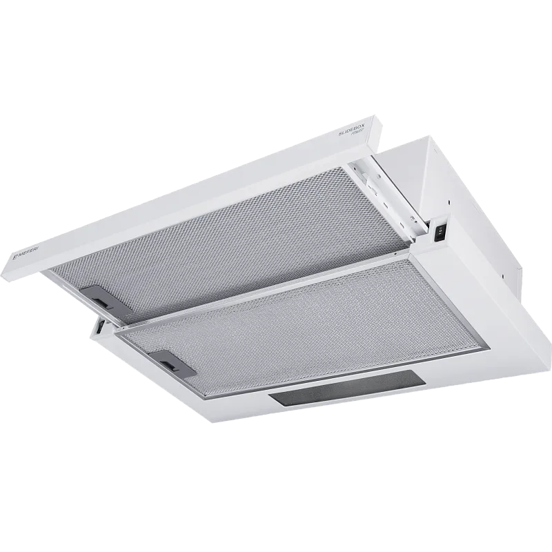 Вытяжка телескопическая кухонная MEFERI SLIDEBOX60WH POWER, 60 см, белая, производительность 850 м3/ч, 2 скорости, низкий уровень шума, режимы отвод и рециркуляция, гарантия 3 года - изображение vytyazhka_teleskopicheskaya_slidebox60wh_power  