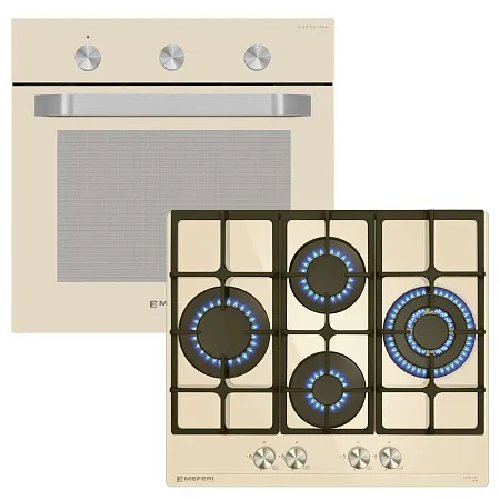 Комплект встраиваемой техники MEFERI 60см бежевый MS60BG28 Комплект встраиваемой техники MEFERI 60см бежевый MS60BG28