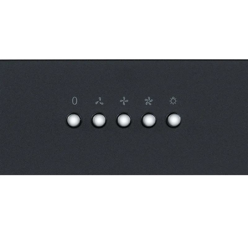 Вытяжка кухонная MEFERI INBOX60BK POWER, 60 см, встраиваемая, черная, производительность 900 м3/ч, 3 скорости, низкий уровень шума, режимы отвод и рециркуляция, гарантия 3 года