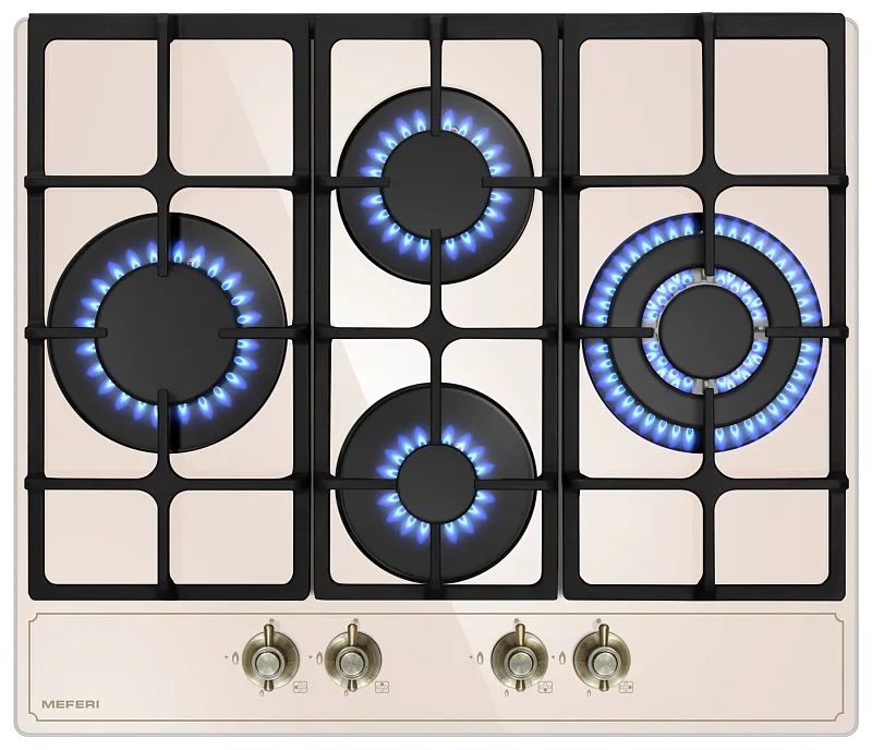 Фото varochnaya_panel_gazovaya_mgh604bg_glass_retro на сайте meferi-home.ru Варочная панель газовая MEFERI MGH604BG GLASS RETRO - изображение varochnaya_panel_gazovaya_mgh604bg_glass_retro