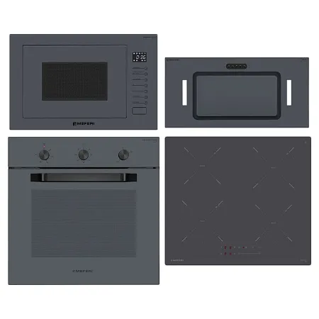 Комплект встраиваемой техники MEFERI 60см серый MS60GR44