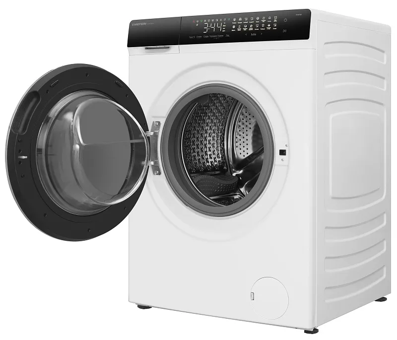 Стиральная машина с инвертором и паром MEFERI MFW121416WH COMFORT PLUS отдельностоящая белая, загрузка 12 кг, с сенсорным управлением