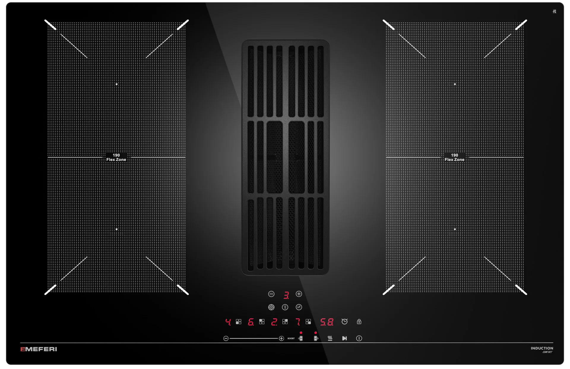 Варочная панель индукционная с вытяжкой MEFERI XSMART75BK COMFORT Варочная панель индукционная с вытяжкой MEFERI XSMART75BK COMFORT