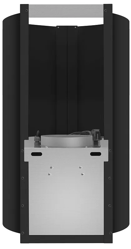 Вытяжка кухонная цилиндрическая настенная MEFERI TUBE40BK POWER, 40 см, черная, производительность 850 м3/ч, 3 скорости, низкий уровень шума, режимы отвод и рециркуляция, гарантия 3 года