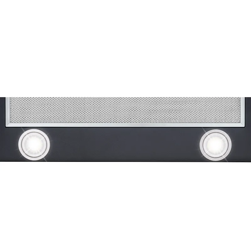 Вытяжка телескопическая кухонная MEFERI SLIDEBOX60BK POWER, 60 см, черная, производительность 850 м3/ч, 2 скорости, низкий уровень шума, режимы отвод и рециркуляция, гарантия 3 года