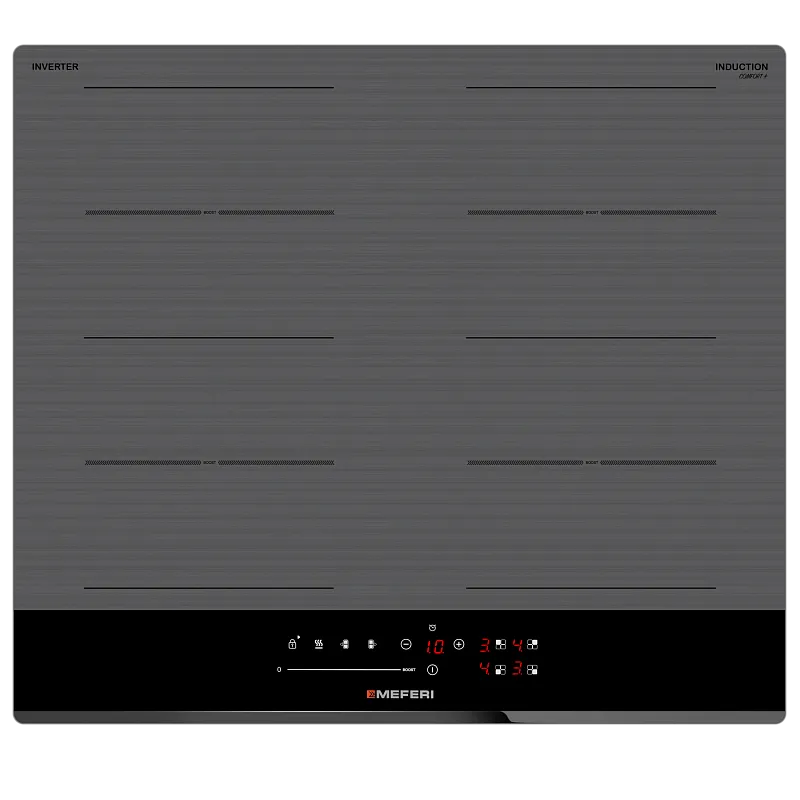 Варочная панель индукционная с инвертором MEFERI MIH604GR COMFORT PLUS - изображение varochnaya_panel_induktsionnaya_s_invertorom_mih604gr_comfort_plus  