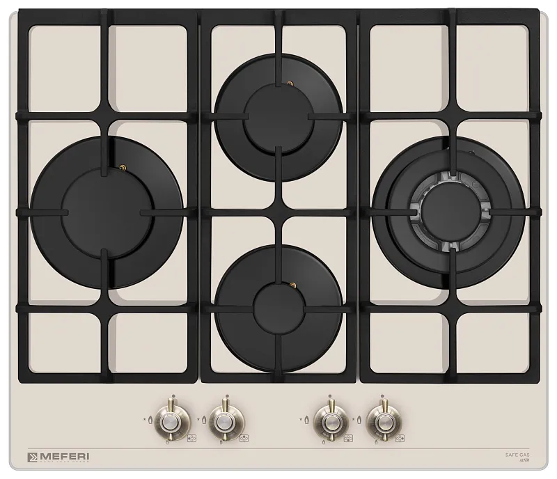 Варочная панель газовая MEFERI MGH604BG GLASS RETRO