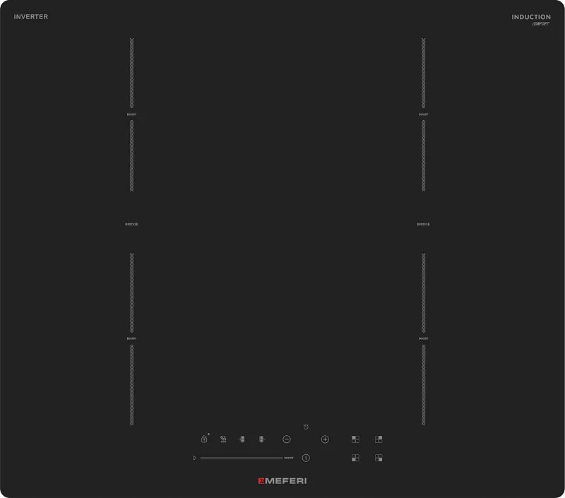 Варочная панель индукционная с инвертором MEFERI MIH604BK COMFORT