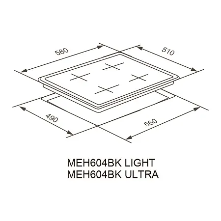 Варочная панель электрическая MEFERI MEH604BK LIGHT Варочная панель электрическая MEFERI MEH604BK LIGHT