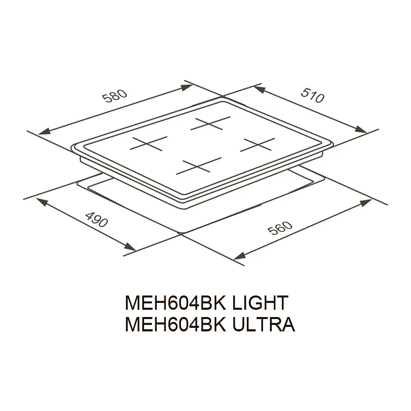 Варочная панель электрическая MEFERI MEH604BK LIGHT