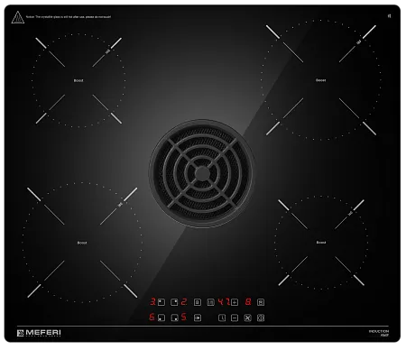 Варочная панель индукционная с вытяжкой MEFERI XSMART60BK POWER
