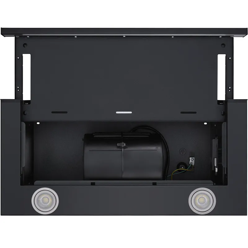 Вытяжка телескопическая кухонная MEFERI SLIDEBOX60BK POWER, 60 см, черная, производительность 850 м3/ч, 2 скорости, низкий уровень шума, режимы отвод и рециркуляция, гарантия 3 года