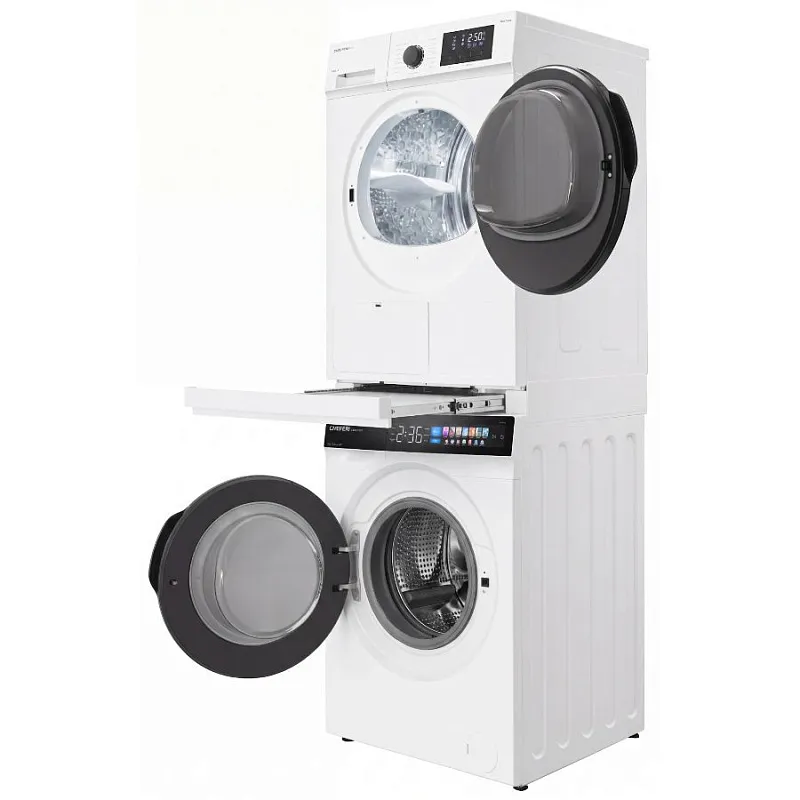 Колонна из стиральной и сушильной машин белая MEFERI MS10WH83 COMFORT