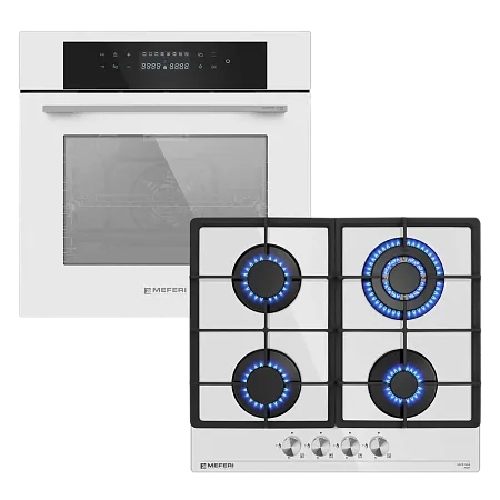 Комплект встраиваемой техники 60см белый MEFERI MS60WH11