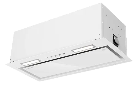 Вытяжка кухонная MEFERI INBOX60WH COMFORT PLUS, 60 см, встраиваемая, белая, производительность 1200 м3/ч, 3 скорости, низкий уровень шума, режимы отвод и рециркуляция, гарантия 3 года