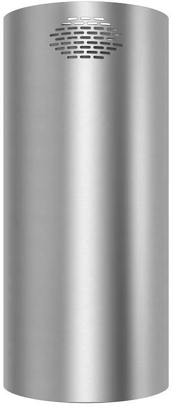 Вытяжка кухонная цилиндрическая островная MEFERI TUBE40IX ISLA COMFORT PLUS, 40 см, серая, производительность 1200 м3/ч, 5 скоростей, режимы отвод и рециркуляция, сенсорное управление, гарантия 3 года