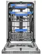 Посудомоечная машина узкая встраиваемая с инвертором MEFERI MDW4583 COMFORT PLUS (модификация 2026 года) 45 см, 10 комплектов посуды, автооткрывание дверцы, аквастоп, луч на полу, внутренняя подсветка, половинная загрузка, таймер Посудомоечная машина узкая встраиваемая с инвертором MEFERI MDW4583 COMFORT PLUS (модификация 2026 года) 45 см, 10 комплектов посуды, автооткрывание дверцы, аквастоп, луч на полу, внутренняя подсветка, половинная загрузка, таймер