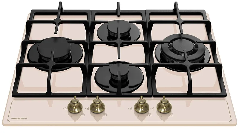 Варочная панель газовая MEFERI MGH604BG GLASS RETRO