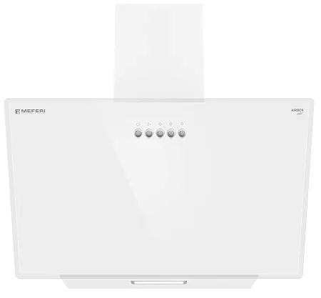 Вытяжка кухонная MEFERI AIRBOX60WH LIGHT, 60 см, наклонная, белая, стекло, производительность 650 м3/ч, 3 скорости, низкий уровень шума, режимы отвод и рециркуляция, гарантия 3 года Вытяжка кухонная MEFERI AIRBOX60WH LIGHT, 60 см, наклонная, белая, стекло, производительность 650 м3/ч, 3 скорости, низкий уровень шума, режимы отвод и рециркуляция, гарантия 3 года