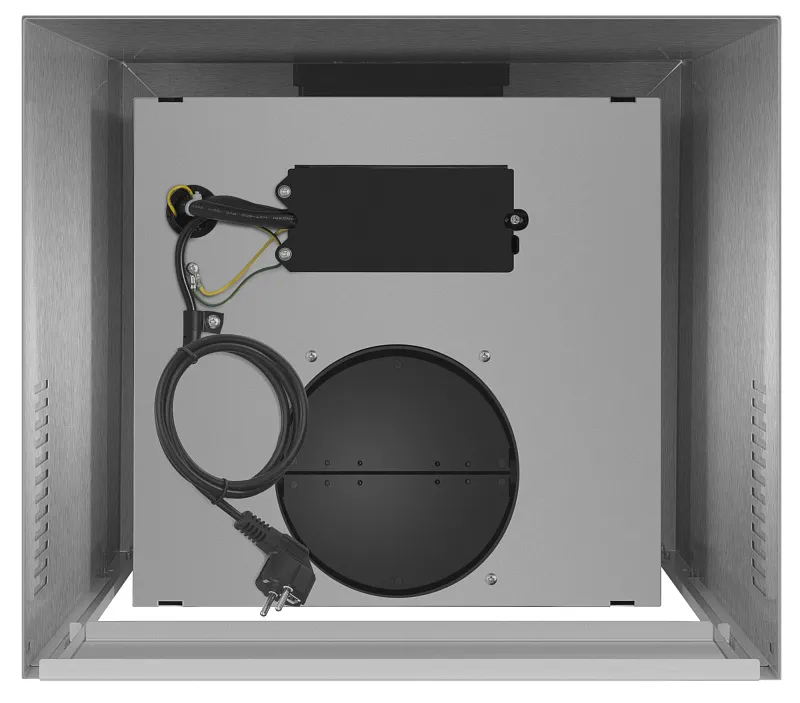Кубическая вытяжка кухонная MEFERI ROOMBOX40IX COMFORT, пристенная, 40 см, серая, квадратная, производительность 1100 м3/ч, 3 скорости, низкий уровень шума, режимы отвод и рециркуляция, гарантия 3 года