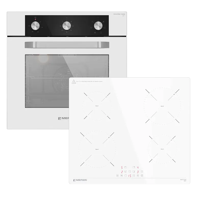 Комплект встраиваемой техники 60см белый MEFERI MS60WH33 - изображение komplekt_vstraivaemoy_tekhniki_meferi_60sm_belyy_ms60wh33  