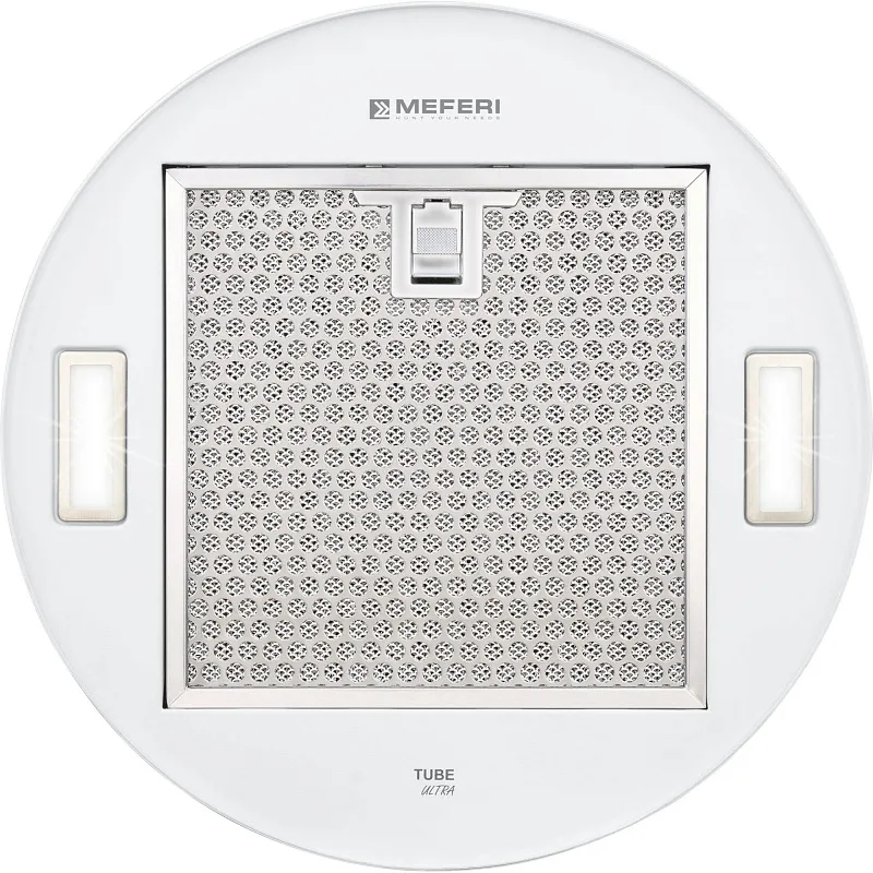 Вытяжка кухонная цилиндрическая пристенная MEFERI TUBE35WH ULTRA, 40 см, белая, производительность 1200 м3/ч, 3 скорости, низкий уровень шума, режимы отвод и рециркуляция, гарантия 3 года