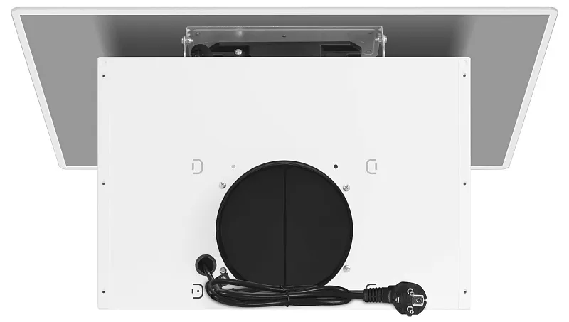 Вытяжка кухонная MEFERI AIRBOX60WH LIGHT, 60 см, наклонная, белая, стекло, производительность 650 м3/ч, 3 скорости, низкий уровень шума, режимы отвод и рециркуляция, гарантия 3 года