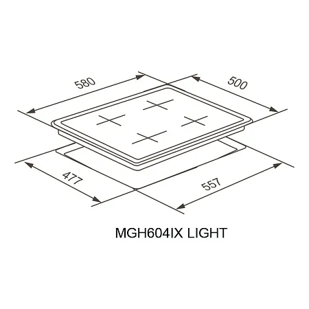 Варочная панель газовая MEFERI MGH604IX LIGHT Варочная панель газовая MEFERI MGH604IX LIGHT