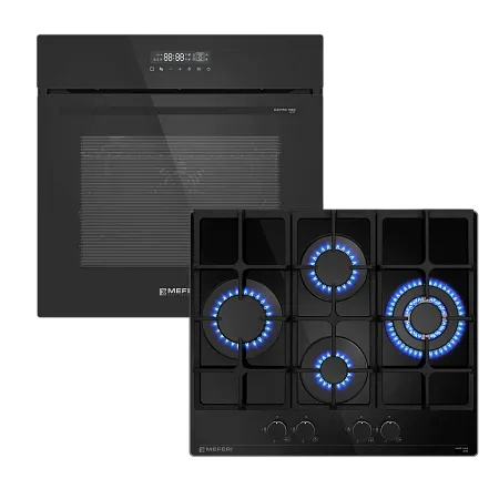 Комплект встраиваемой техники 60см черный MEFERI MS60BK31