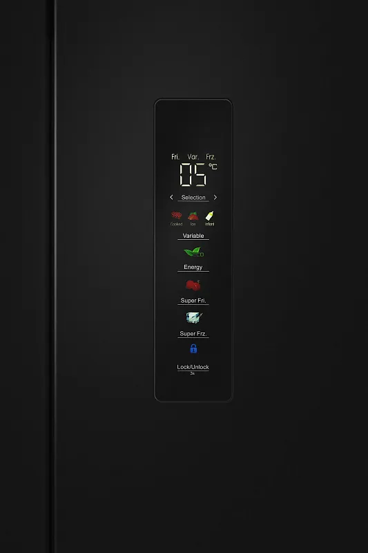 Холодильник отдельностоящий с инвертором MEFERI MFR70BK TOTAL NO FROST FRENCH DOOR ULTRA