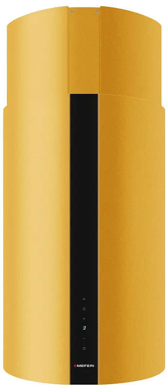 Вытяжка кухонная цилиндрическая настенная MEFERI TUBE40GOLD COMFORT PLUS, 40 см, золотая, производительность 1200 м3/ч, 5 скоростей, режимы отвод и рециркуляция, сенсорное управление, гарантия 3 года