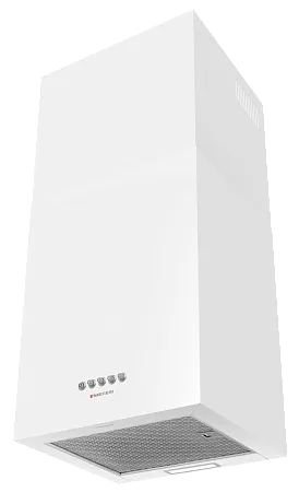 Кубическая вытяжка кухонная MEFERI ROOMBOX40WH COMFORT, пристенная, 40 см, белая, квадратная, производительность 1100 м3/ч, 3 скорости, низкий уровень шума, режимы отвод и рециркуляция, гарантия 3 года