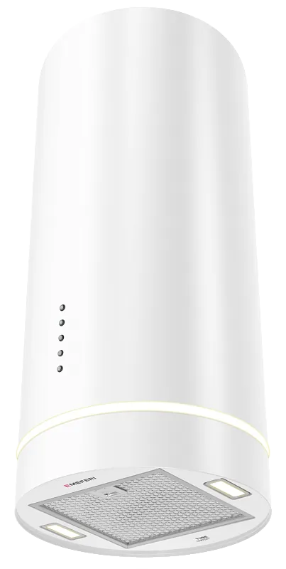 Вытяжка кухонная цилиндрическая настенная MEFERI TUBE35WH COMFORT, 35 см, белая, производительность 1200 м3/ч, 3 скорости, низкий уровень шума, режимы отвод и рециркуляция, гарантия 3 года - изображение vytyazhka_tsilindricheskaya_pristennaya_tube35wh_comfort  
