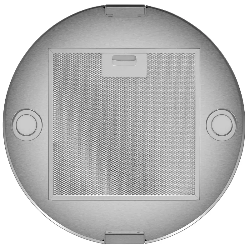 Вытяжка кухонная цилиндрическая островная MEFERI TUBE40IX ISLA COMFORT PLUS, 40 см, серая, производительность 1200 м3/ч, 5 скоростей, режимы отвод и рециркуляция, сенсорное управление, гарантия 3 года