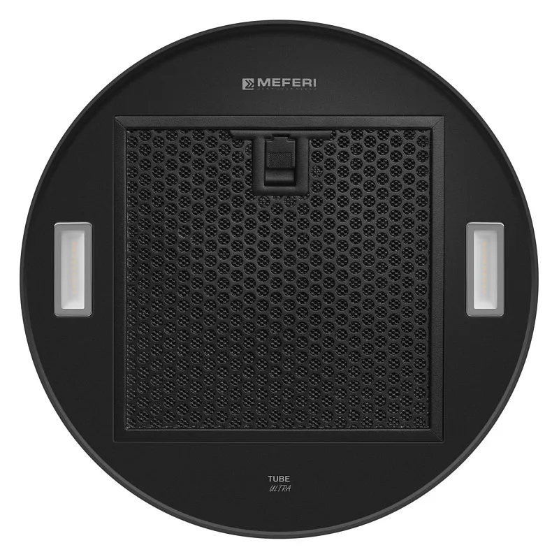 Вытяжка кухонная цилиндрическая настенная MEFERI TUBE35BK ULTRA, 35 см, черная, производительность 1200 м3/ч, 3 скорости, низкий уровень шума, режимы отвод и рециркуляция, гарантия 3 года