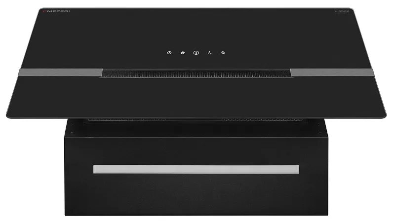 Вытяжка кухонная MEFERI AIRBOX60BK COMFORT PLUS, 60 см, наклонная, черная, стекло, производительность 1200 м3/ч, 3 скорости, низкий уровень шума, режимы отвод и рециркуляция, гарантия 3 года