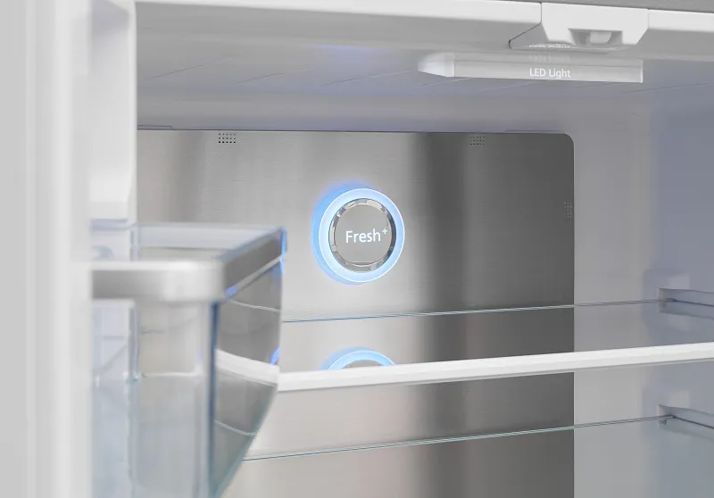 Холодильник отдельностоящий, с инвертором MEFERI MFR83BLACK IX TOTAL NO FROST FRENCH DOOR COMFORT, двухкамерный, с зоной свежести, с льдогенератором