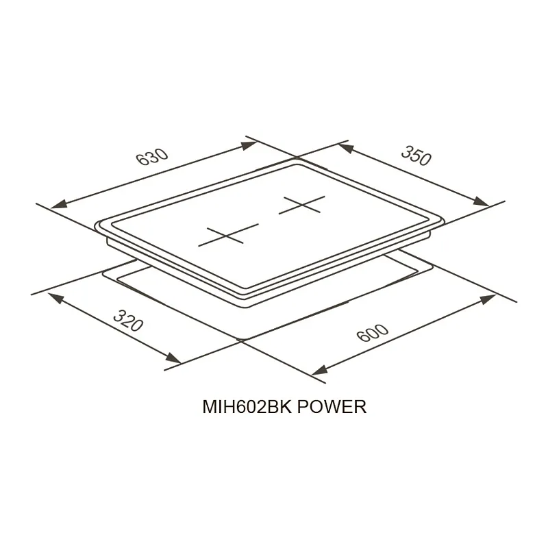 Варочная панель индукционная MEFERI MIH602BK POWER