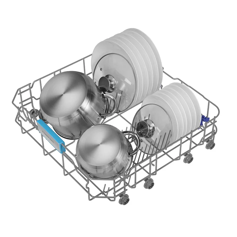Посудомоечная машина отдельностоящая MEFERI MDW6062WH FS LIGHT, 60 см, напольная, 12 комплектов посуды, 6 программ, 2 корзины, половинная загрузка, отсрочка, защита от протечек, внутренняя подсветка