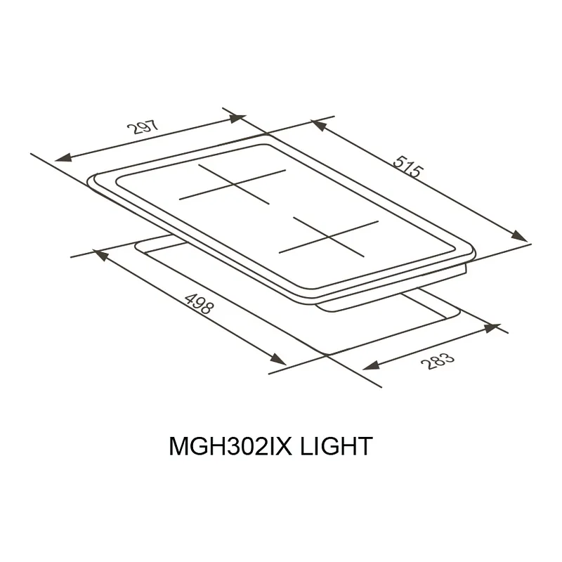 Варочная панель газовая MEFERI MGH302IX LIGHT