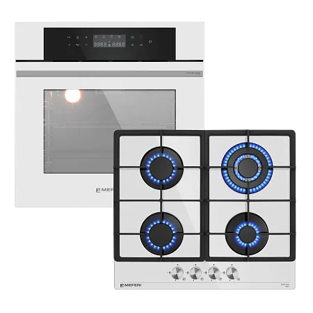 Комплект встраиваемой техники 60см белый MEFERI MS60WH41