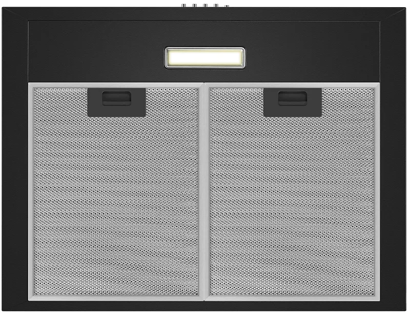 Вытяжка кухонная MEFERI SLIMBOX60BK LIGHT, 60 см, купольная, черная, производительность 650 м3/ч, 3 скорости, низкий уровень шума, режимы отвод и рециркуляция, гарантия 3 года