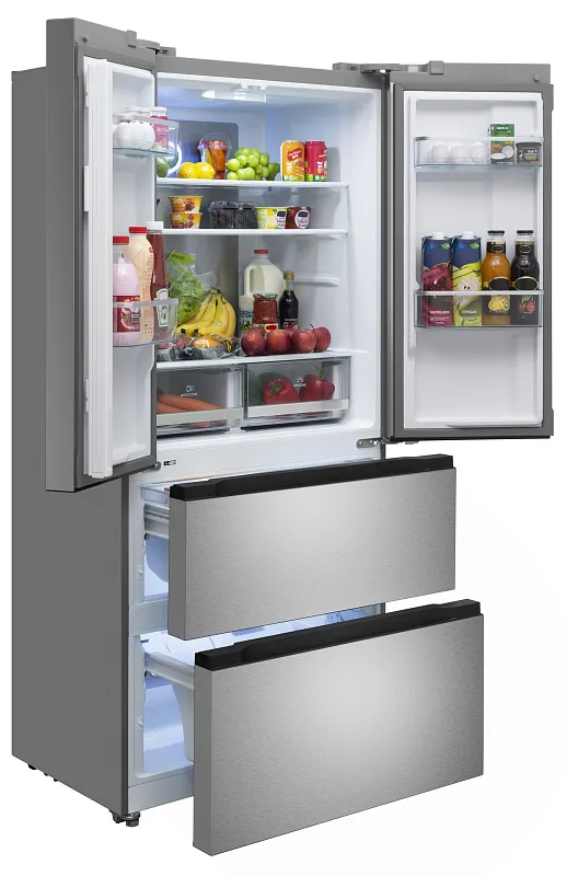 Холодильник отдельностоящий, с инвертором MEFERI MFR83IX TOTAL NO FROST FRENCH DOOR COMFORT, двухкамерный, с зоной свежести, с льдогенератором