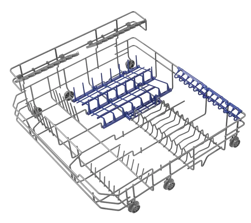 Компактная посудомоечная машина узкая встраиваемая MEFERI MDW4563 COMPACT POWER, 45 см, 6 комплектов посуды, защита от протечек, дозагрузка посуды, отсрочка, таймер