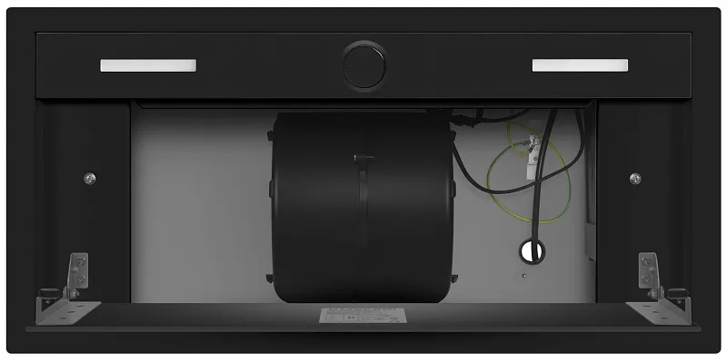 Вытяжка кухонная MEFERI INBOX60BK PUSH COMFORT PLUS, 60 см, встраиваемая, черная, производительность 1200 м3/ч, 3скорости, с утапливаемым переключателем, низкий уровень шума, режимы отвод и циркуляция, гарантия 3 года