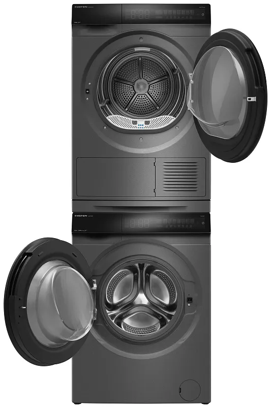 Колонна из стиральной и сушильной машин серая MEFERI MS10GR83 COMFORT