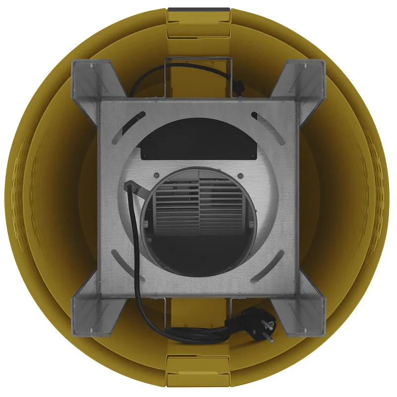 Вытяжка кухонная цилиндрическая островная MEFERI TUBE40GOLD ISLA COMFORT PLUS, 40 см, золотая, производительность 1200 м3/ч, 5 скоростей, режимы отвод и рециркуляция, сенсорное управление, гарантия 3 года