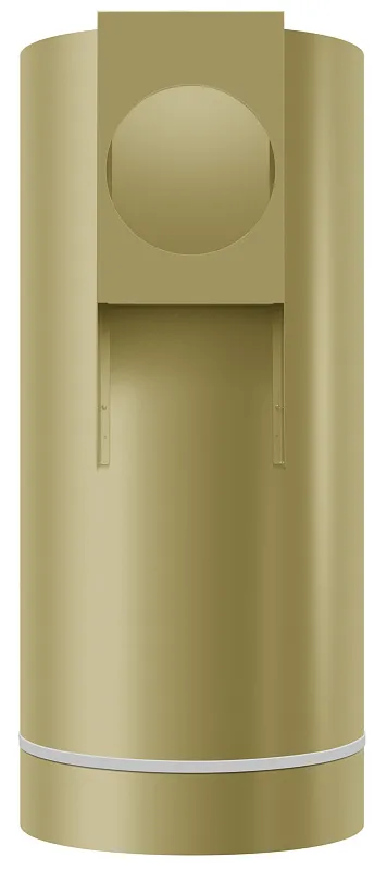 Вытяжка кухонная цилиндрическая настенная MEFERI TUBE35GOLD COMFORT, 35 см, горчично-золотая, производительность 1200 м3/ч, 3 скорости, низкий уровень шума, режимы отвод и рециркуляция, гарантия 3 года