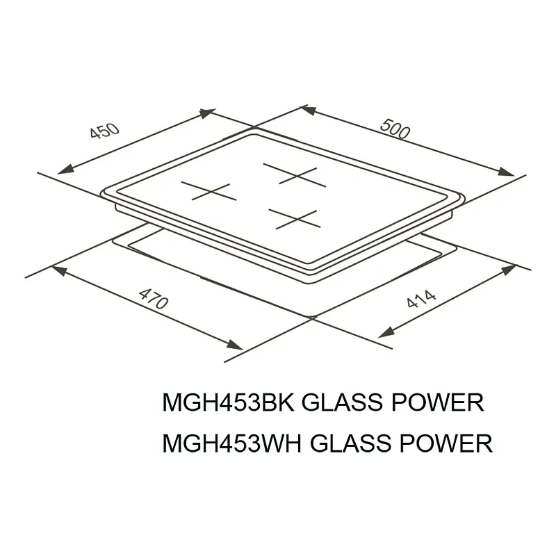 Варочная панель газовая MEFERI MGH453BK GLASS POWER
