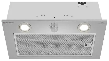 Вытяжка кухонная MEFERI INBOX52IX PUSH COMFORT, 52 см, встраиваемая, серая, производительность 950 м3/ч, 3 скорости, с утапливаемым переключателем, низкий уровень шума, режимы отвод и рециркуляция, гарантия 3 года Вытяжка кухонная MEFERI INBOX52IX PUSH COMFORT, 52 см, встраиваемая, серая, производительность 950 м3/ч, 3 скорости, с утапливаемым переключателем, низкий уровень шума, режимы отвод и рециркуляция, гарантия 3 года